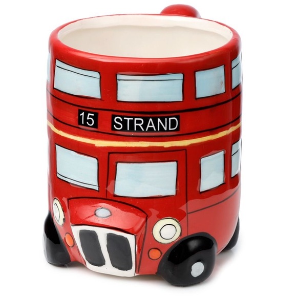 London Red Routemaster Bus Ceramic Shaped Coffee Tea Mug, Red, - Picture 2 of 5